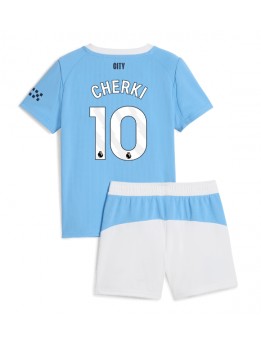 Manchester City Rayan Cherki #10 Replika Hemmakläder Barn 2025-26 Kortärmad (+ byxor)